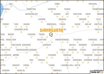 map of Diamaguène