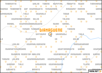 map of Diamaguène