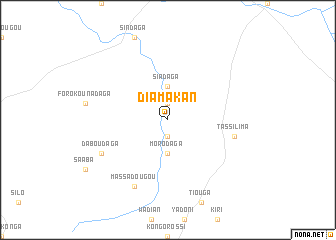 map of Diamakan