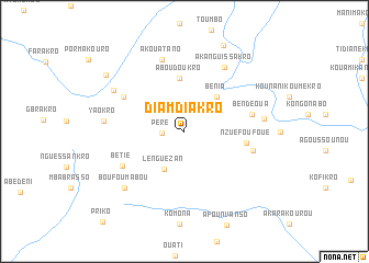 map of Diamdiakro