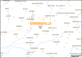 map of Diamondville