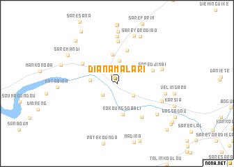 map of Diana Malari
