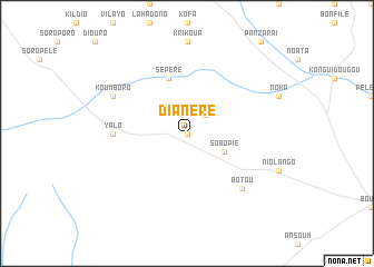 map of Dianéré