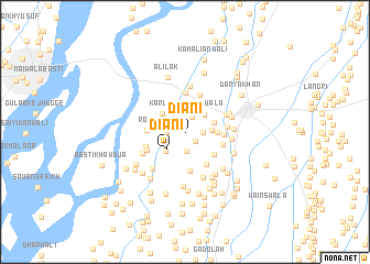 map of Diani