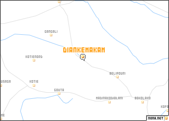 map of Dianké Makam