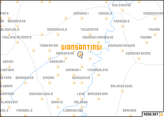 map of Diansantindi