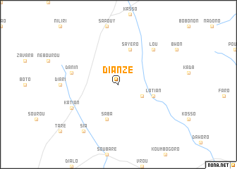 map of Dianzé