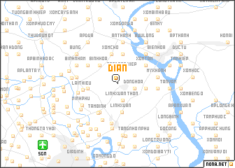 map of Dĩ An