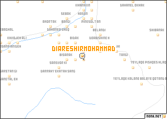 map of Dīār-e Shīr Moḩammad