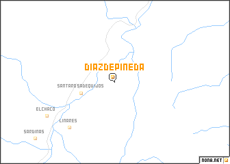 map of Díaz de Pineda