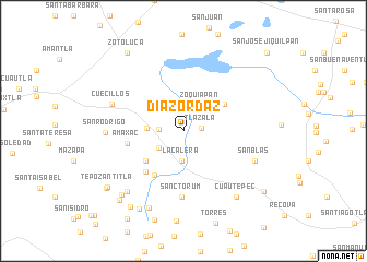 map of Díaz Ordaz