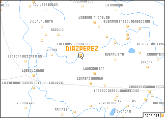 map of Díaz Pérez