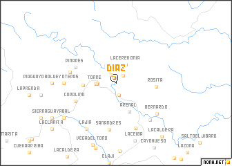 map of Díaz