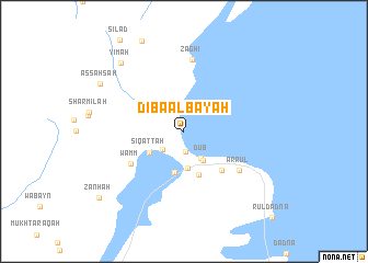 map of Dibā al Bay‘ah