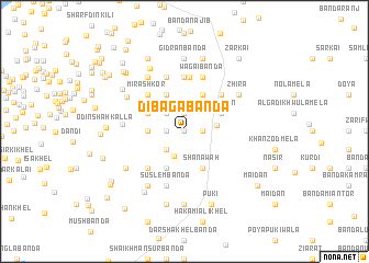 map of Dibaga Bānda