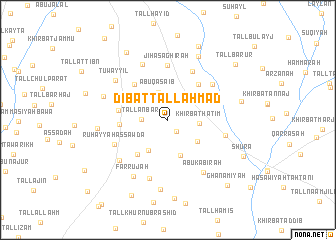 map of Dībat Tall Aḩmad