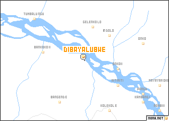 map of Dibaya-Lubwe