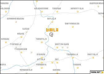 map of Dibila