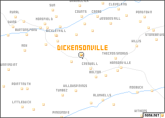 map of Dickensonville