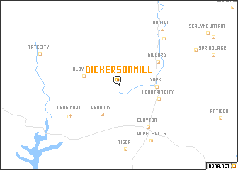 map of Dickerson Mill