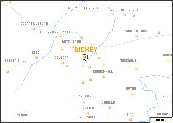 map of Dickey