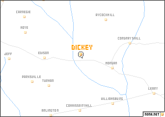 map of Dickey