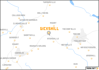 map of Dicks Hill