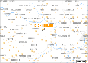 map of Dickweiler