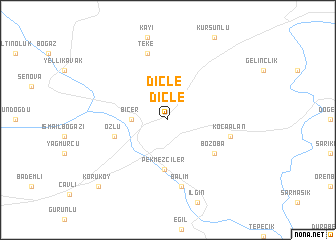 map of Dicle