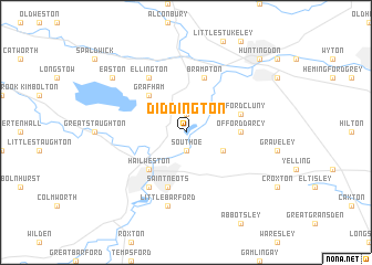 map of Diddington