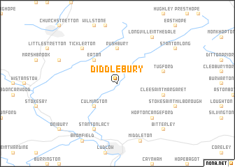 map of Diddlebury