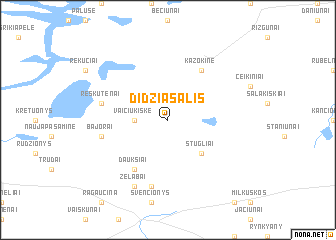 map of Didžiasalis