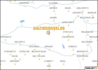 map of Didžiosios Sėlos