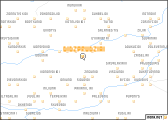 map of Didžprūdžiai