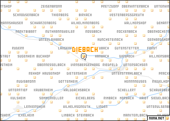 map of Diebach