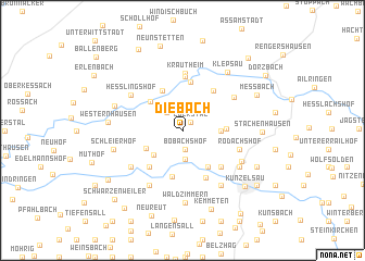 map of Diebach