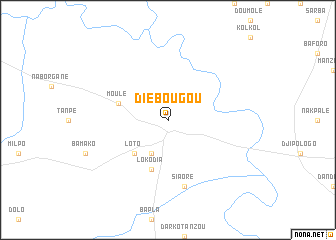 map of Diébougou