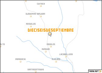 map of Dieciséis de Septiémbre