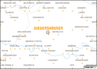 map of Diedenshausen