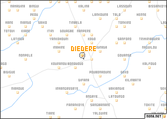 map of Diédéré