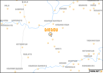 map of Diédou