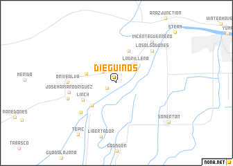 map of Dieguinos