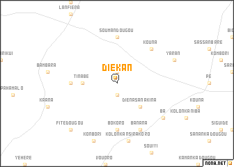 map of Diékan