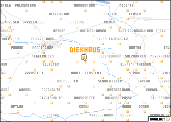 map of Diekhaus