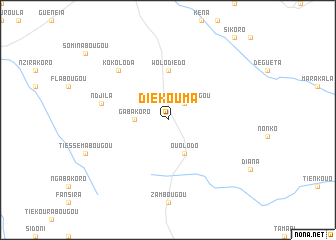 map of Diékouma