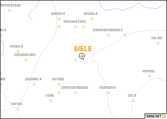 map of Diélé