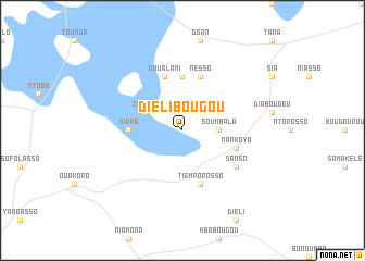 map of Diélibougou