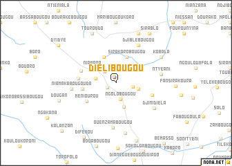 map of Diélibougou