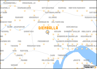 map of Diemballa