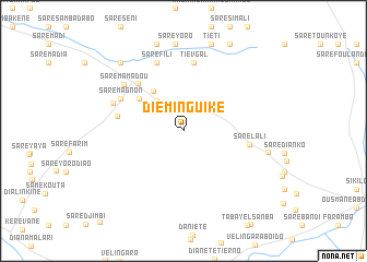 map of Dieminguiké